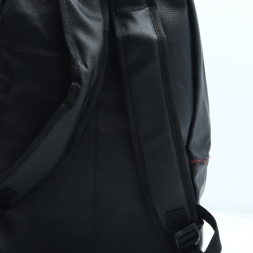 Preworn Womens Black Polyurethane Backpack Size Large - American Flag