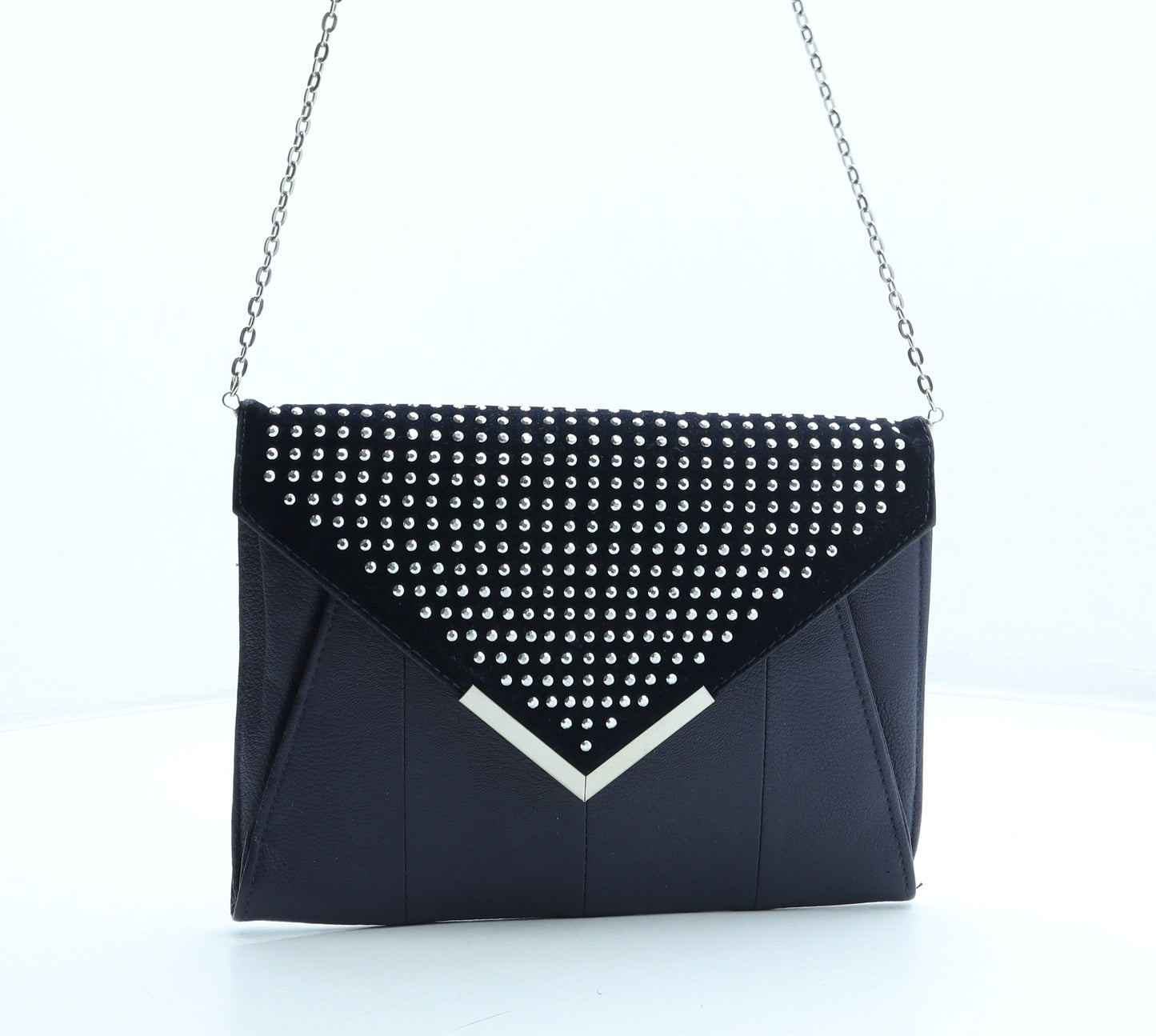 Miss Selfridge Womens Blue Polyurethane Shoulder Bag Size Small
