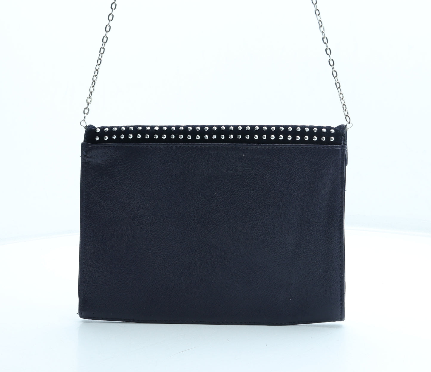 Miss Selfridge Womens Blue Polyurethane Shoulder Bag Size Small