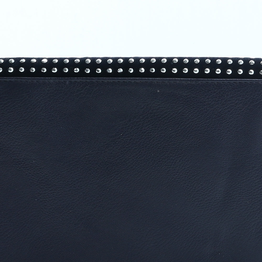 Miss Selfridge Womens Blue Polyurethane Shoulder Bag Size Small