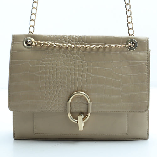 Primark Womens Beige Polyurethane Shoulder Bag Size Small