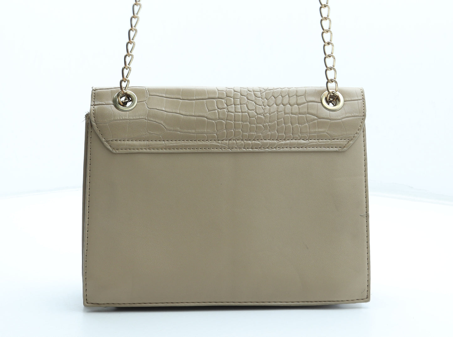 Primark Womens Beige Polyurethane Shoulder Bag Size Small