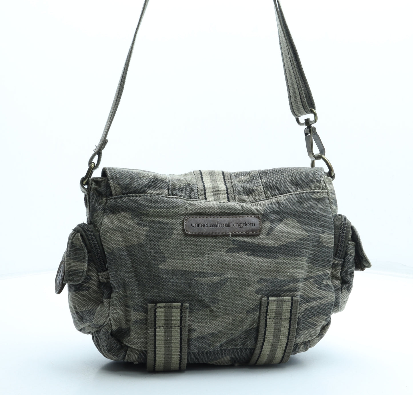 Animal Womens Green Camouflage Polyester Shoulder Bag Size Small