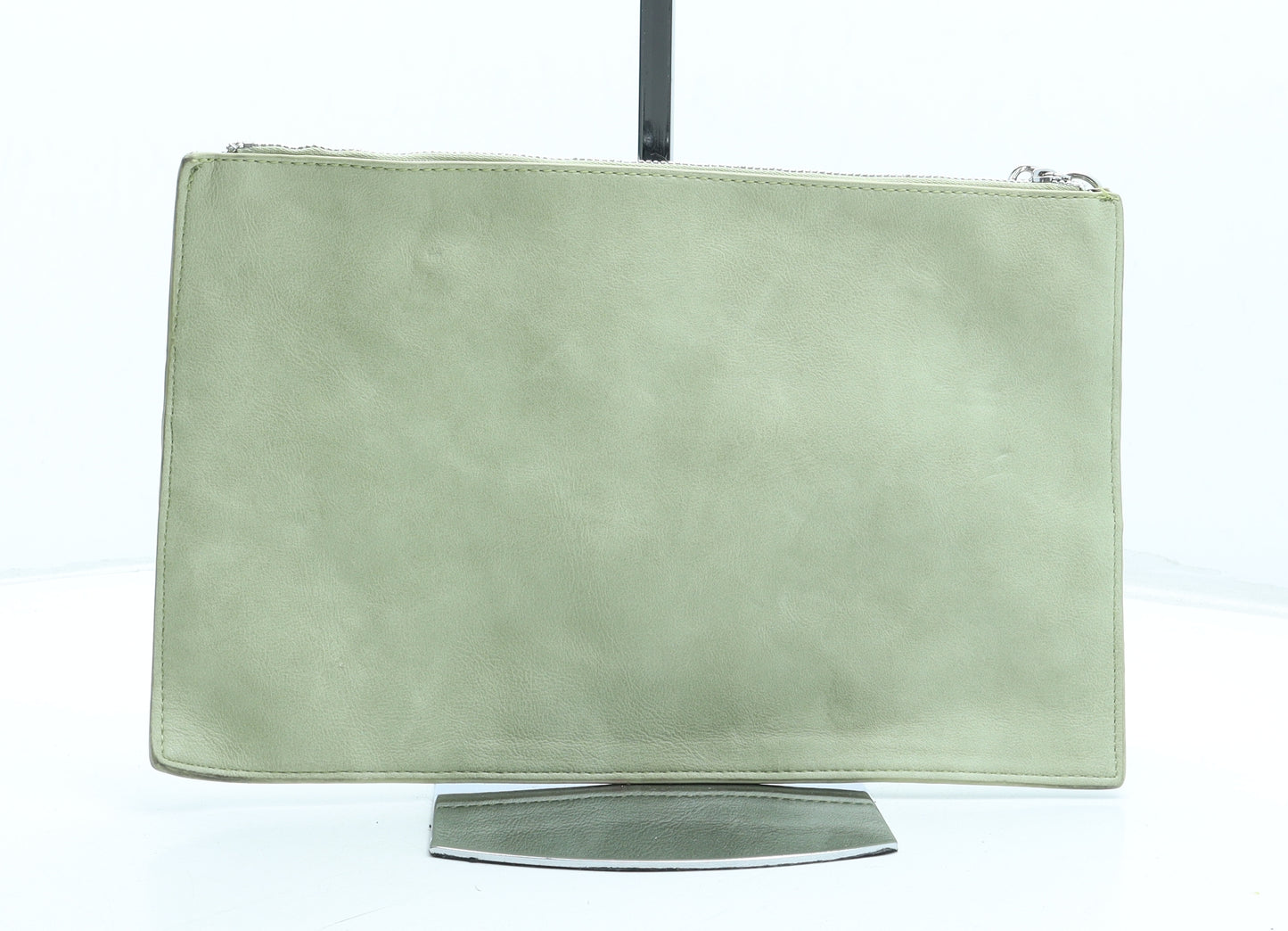 Carlos Womens Green Polyurethane Clutch Size Small