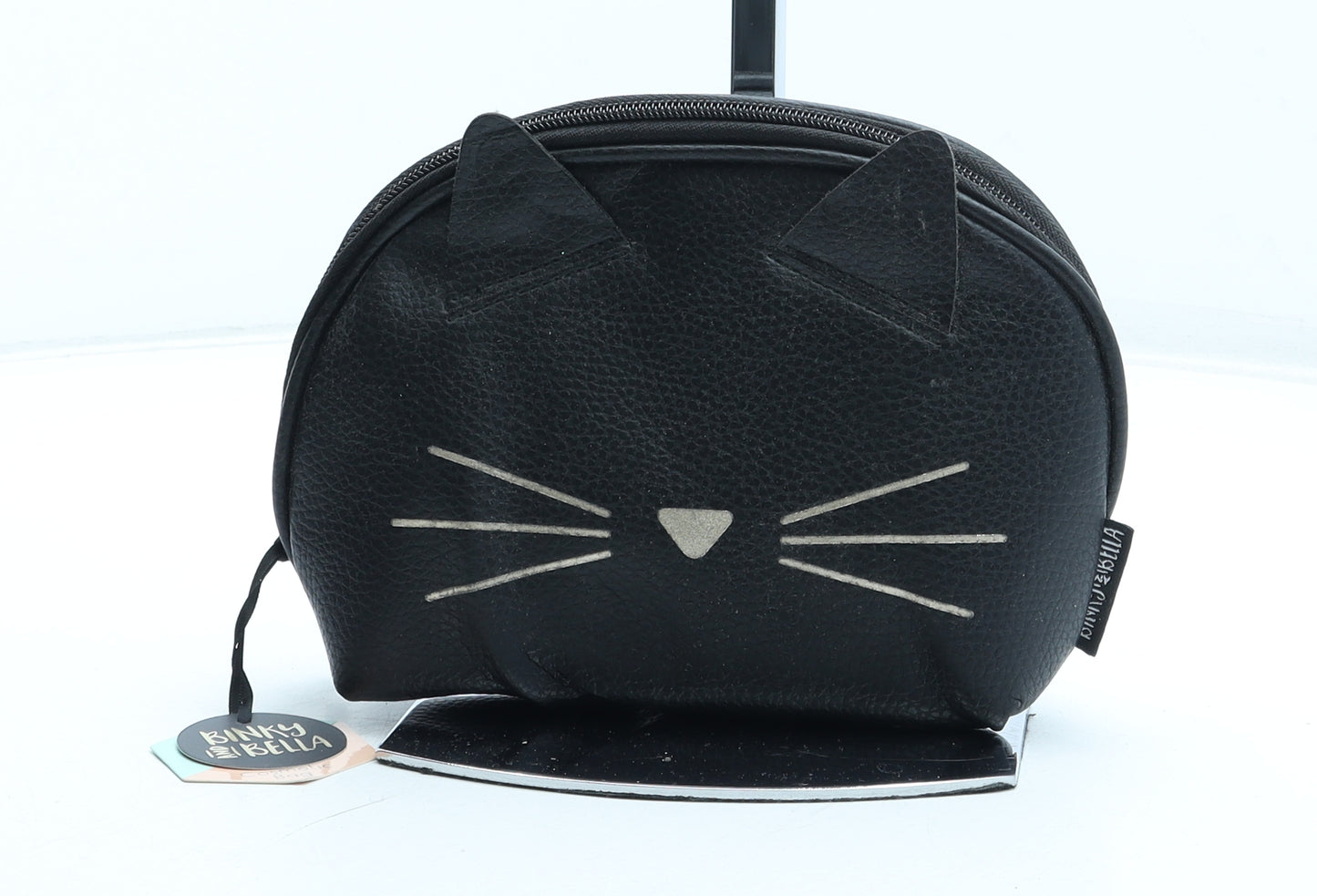 Binky & Bella Womens Black Polyurethane Clutch Size Small - Cat