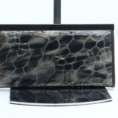 Preworn Womens Grey Polyurethane Clutch Size Small