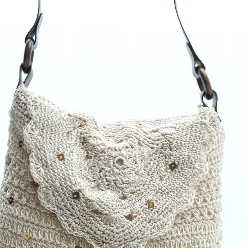 Bonmarché Womens Beige Polyester Shoulder Bag Size Medium