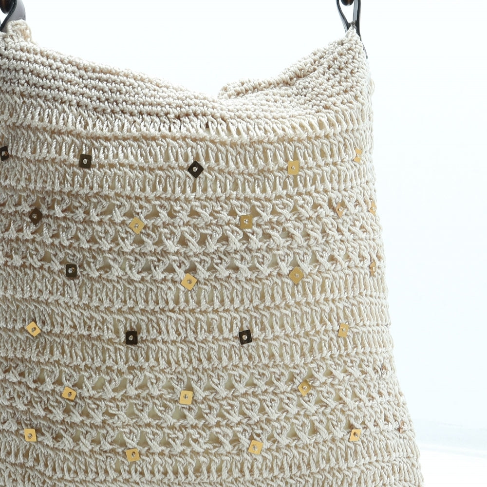 Bonmarché Womens Beige Polyester Shoulder Bag Size Medium
