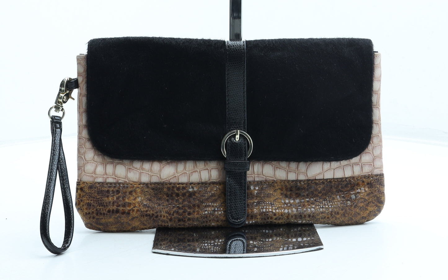 Topshop Womens Multicoloured Polyurethane Clutch Size Small