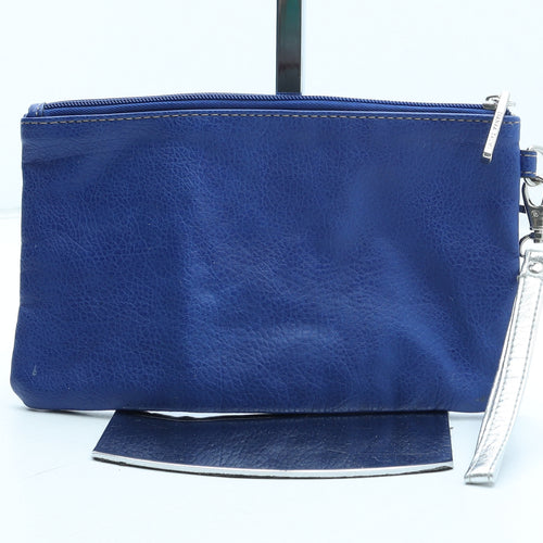 Ivanka Trump Womens Blue Polyurethane Clutch Size Small