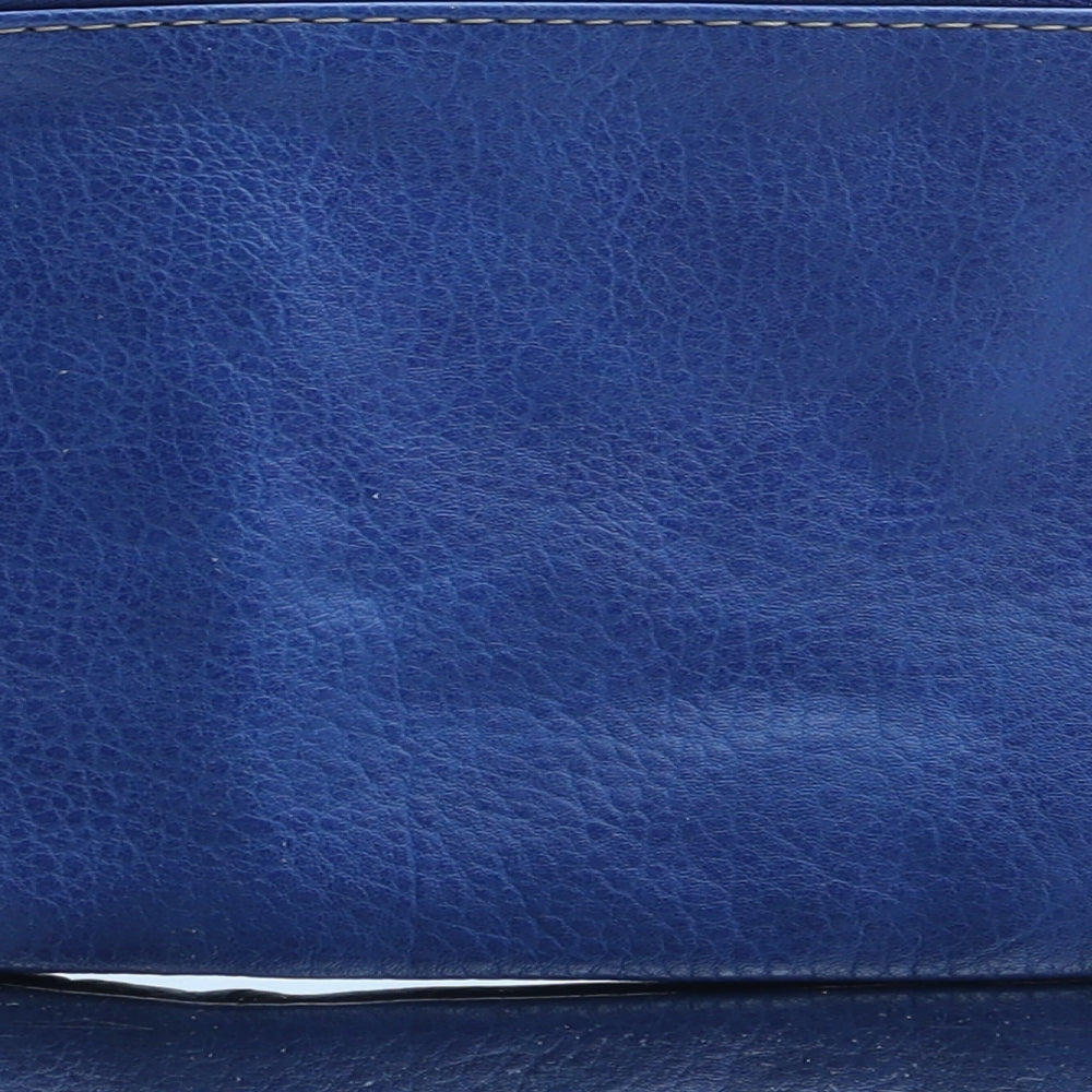 Ivanka Trump Womens Blue Polyurethane Clutch Size Small