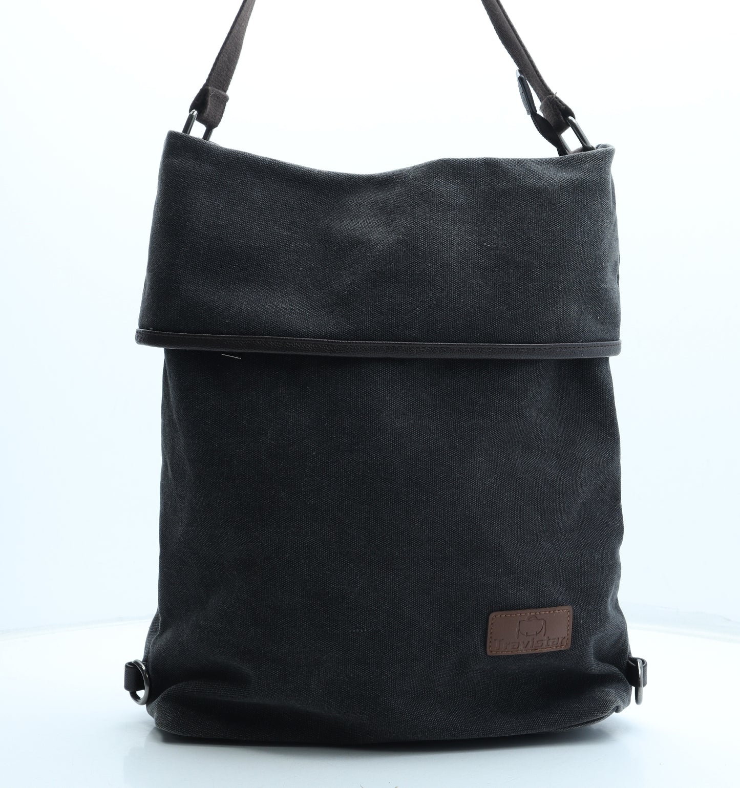 Travistar Womens Black Polyester Shoulder Bag Size Medium