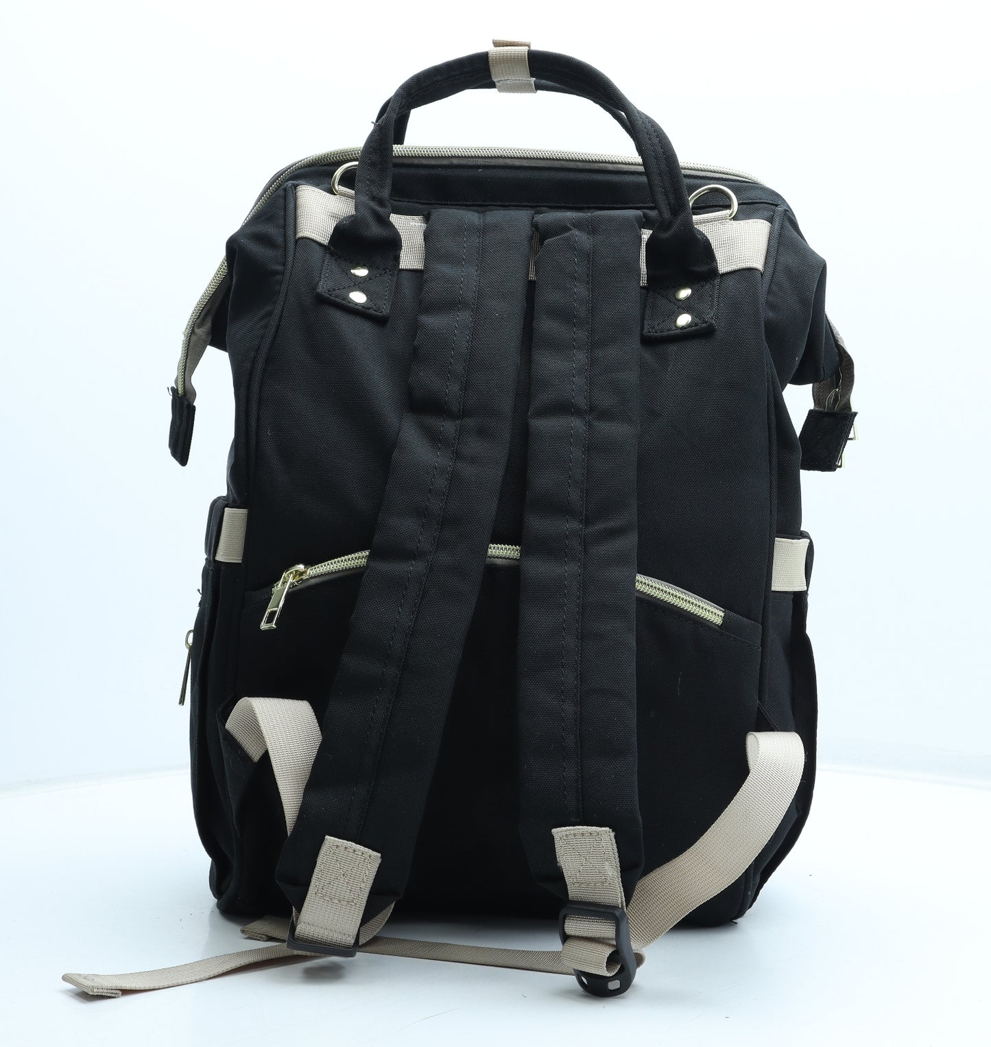 Comfy Degree Mens Black Polyester Backpack Size Medium