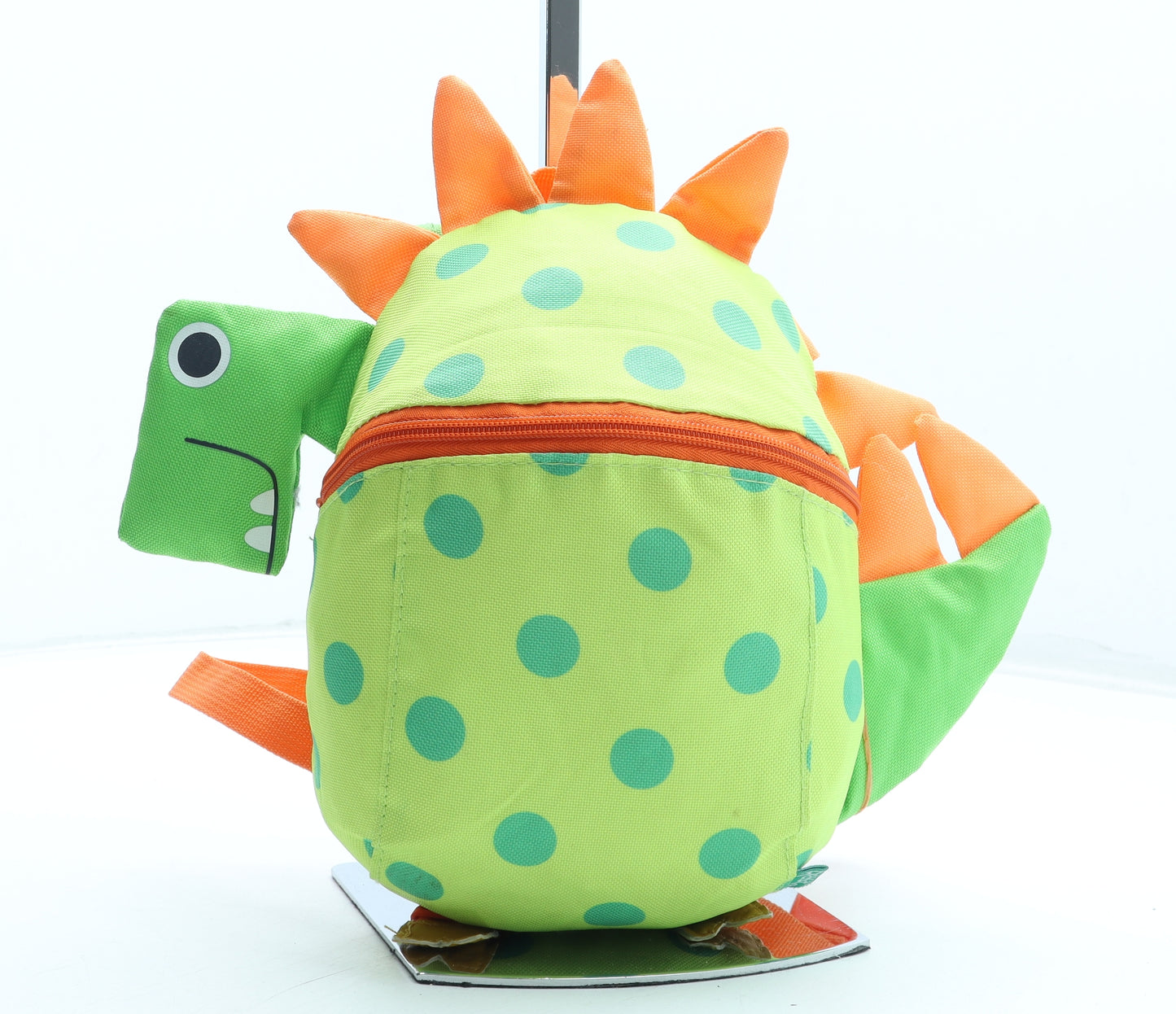 RedKite Boys Green Polka Dot Polyester Backpack Size Small Zip - Dinosaur