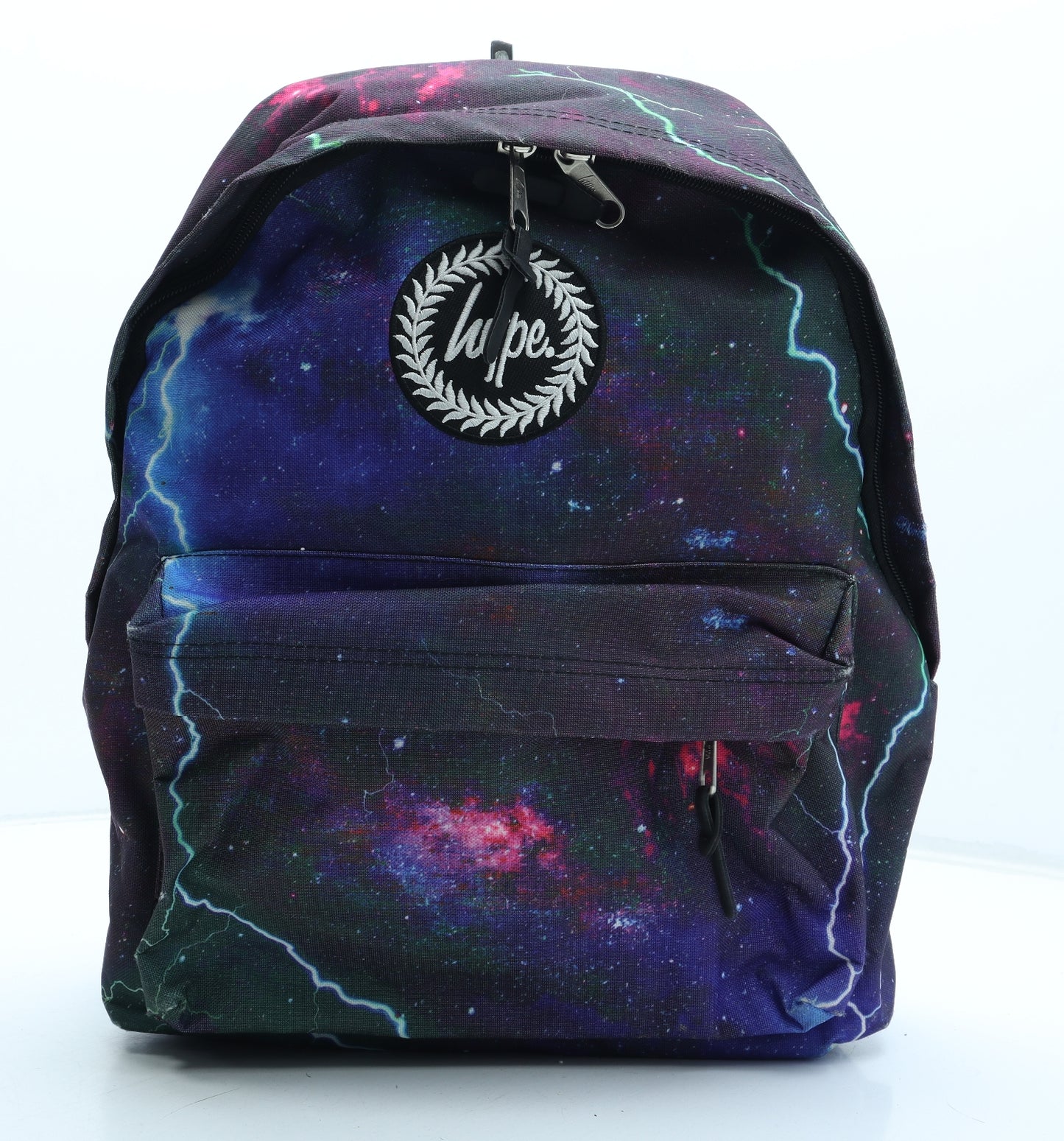 Hype Womens Multicoloured Geometric Polyester Backpack Size Large - Storm