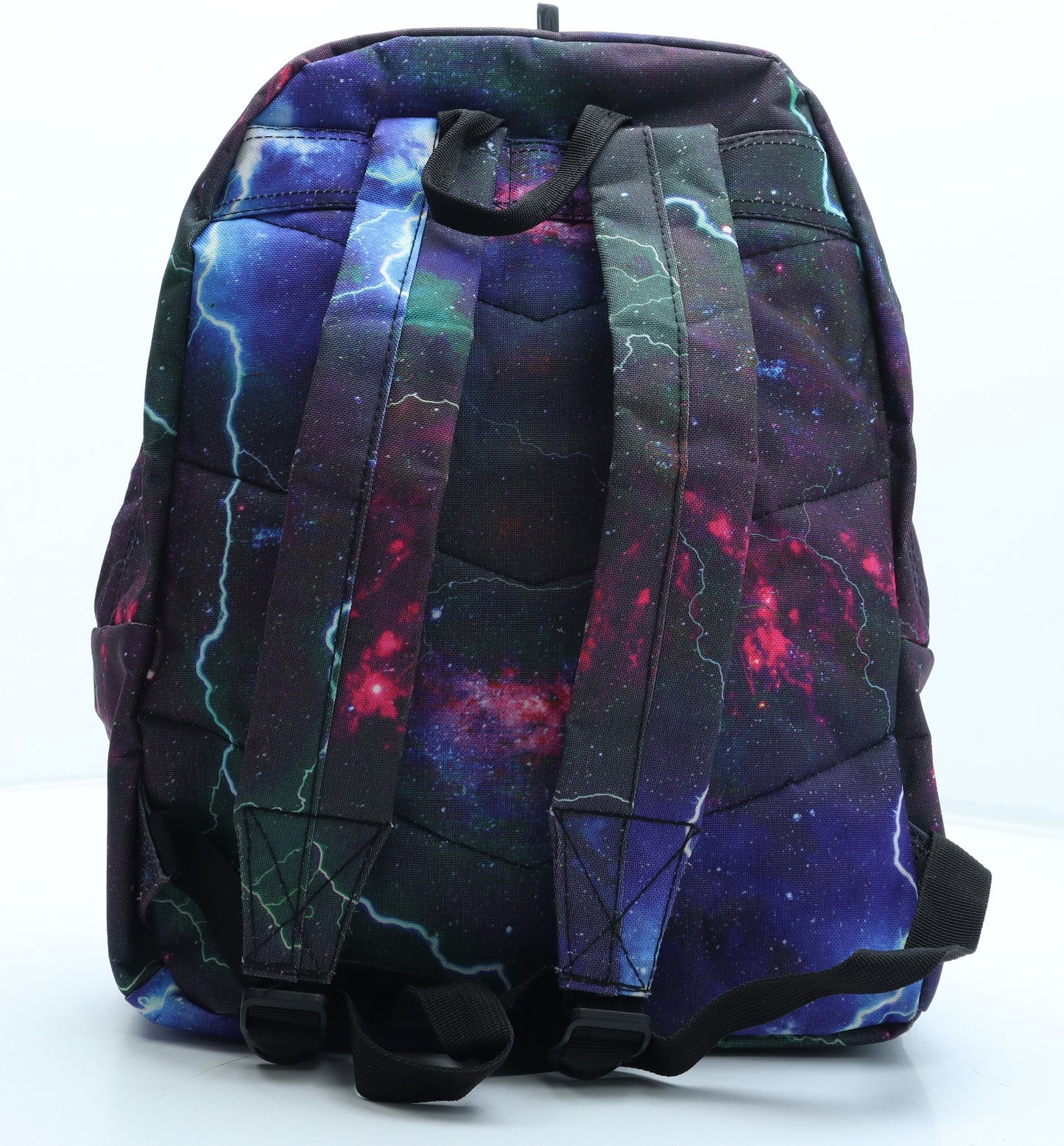 Hype Womens Multicoloured Geometric Polyester Backpack Size Large - Storm