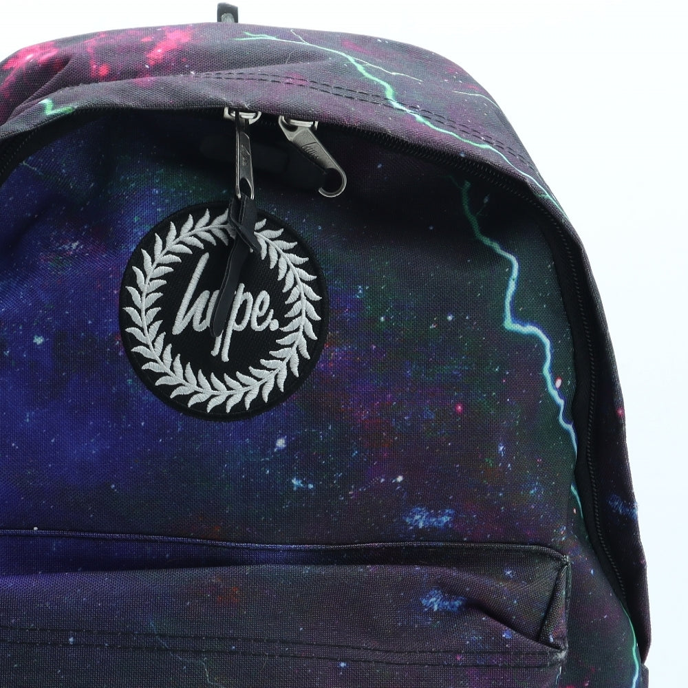 Hype Womens Multicoloured Geometric Polyester Backpack Size Large - Storm