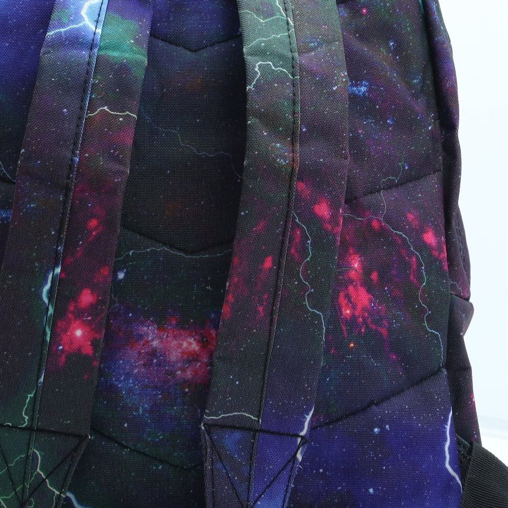 Hype Womens Multicoloured Geometric Polyester Backpack Size Large - Storm