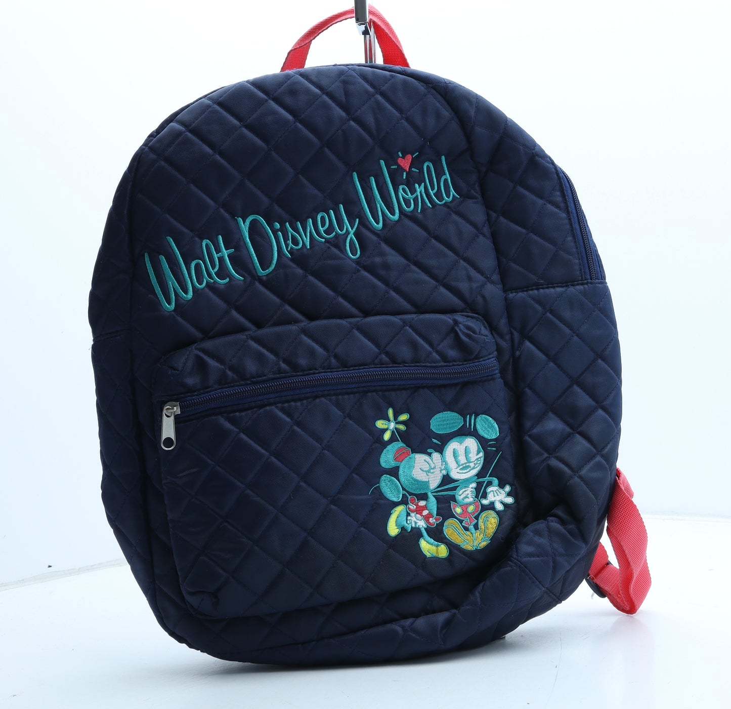 Disney Girls Blue Polyester Backpack Size Large Zip - Minnie Mouse