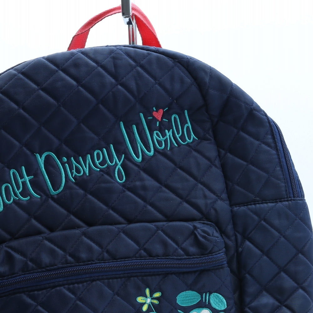 Disney Girls Blue Polyester Backpack Size Large Zip - Minnie Mouse
