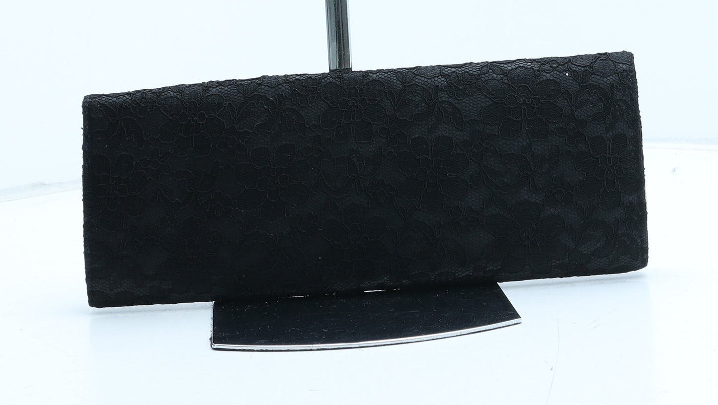 River Island Womens Black Floral Polyester Clutch Size Medium
