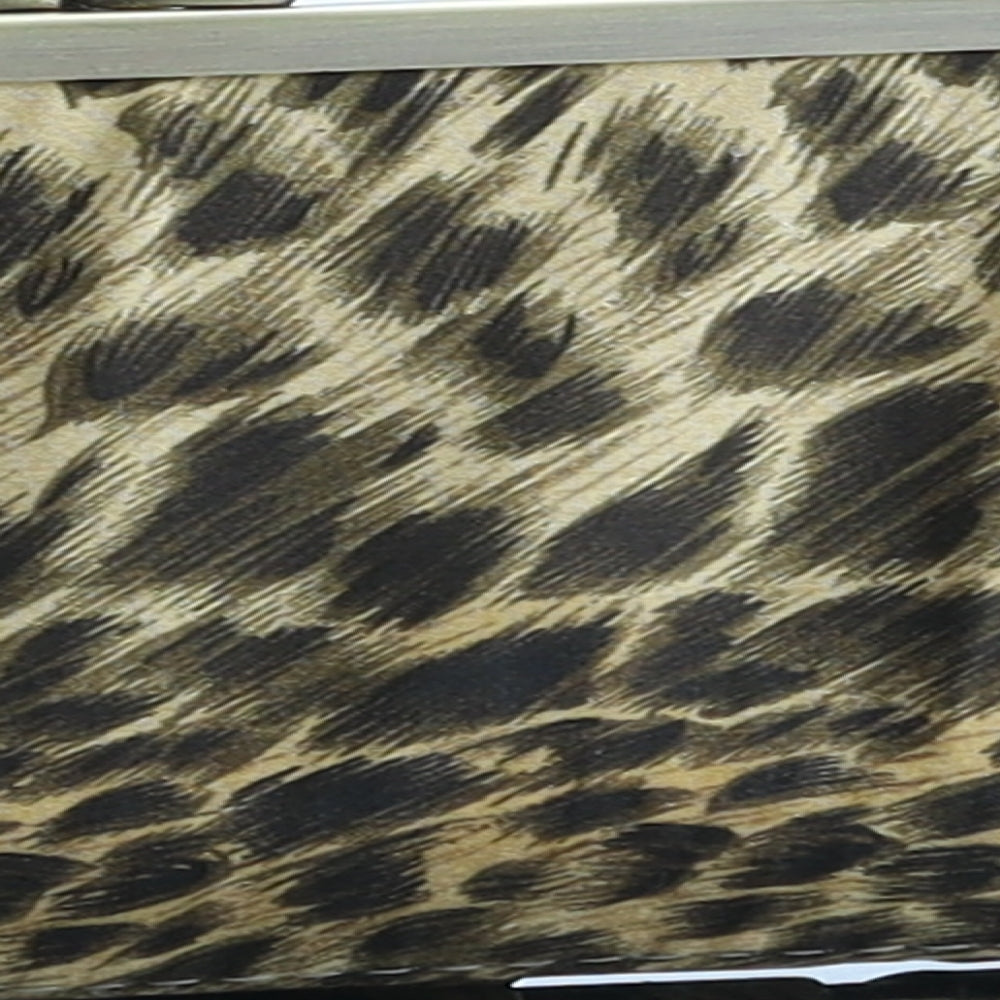 New Look Womens Beige Animal Print Polyester Clutch Size Small - Leopard Print