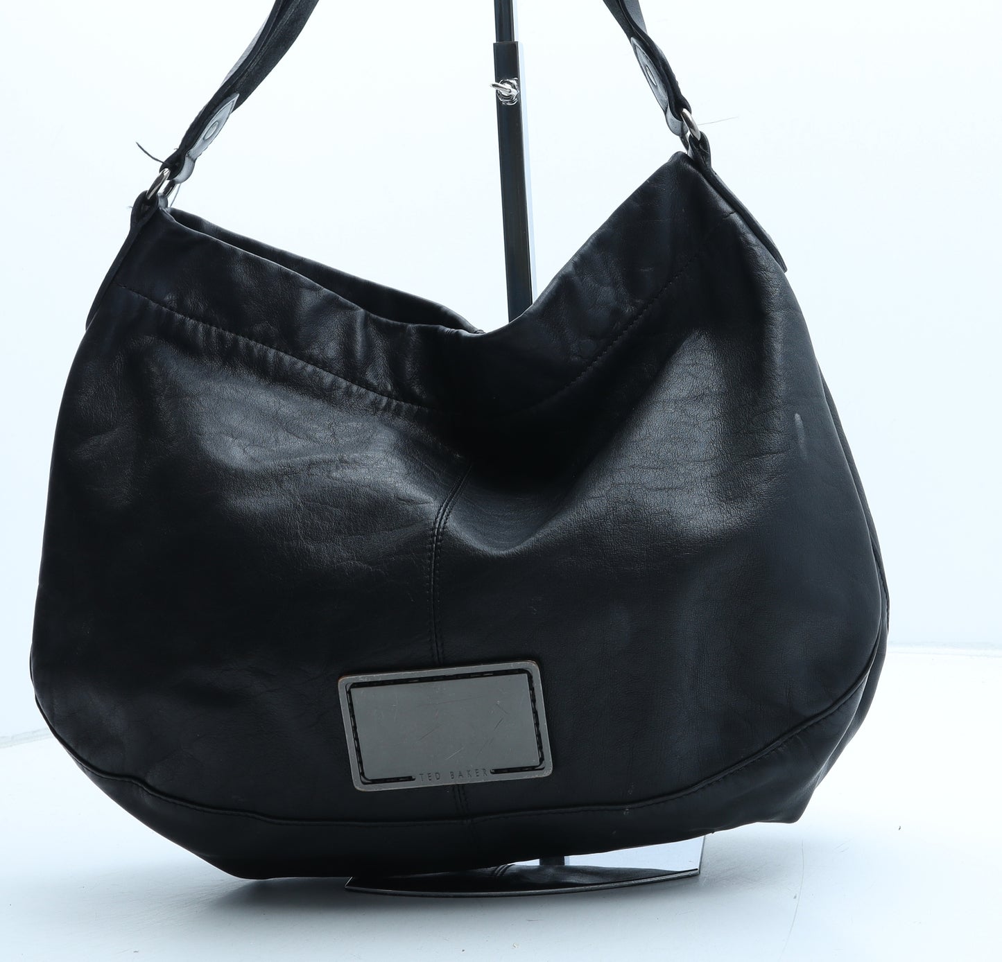Ted Baker Womens Black Leather Top Handle Bag Size Medium