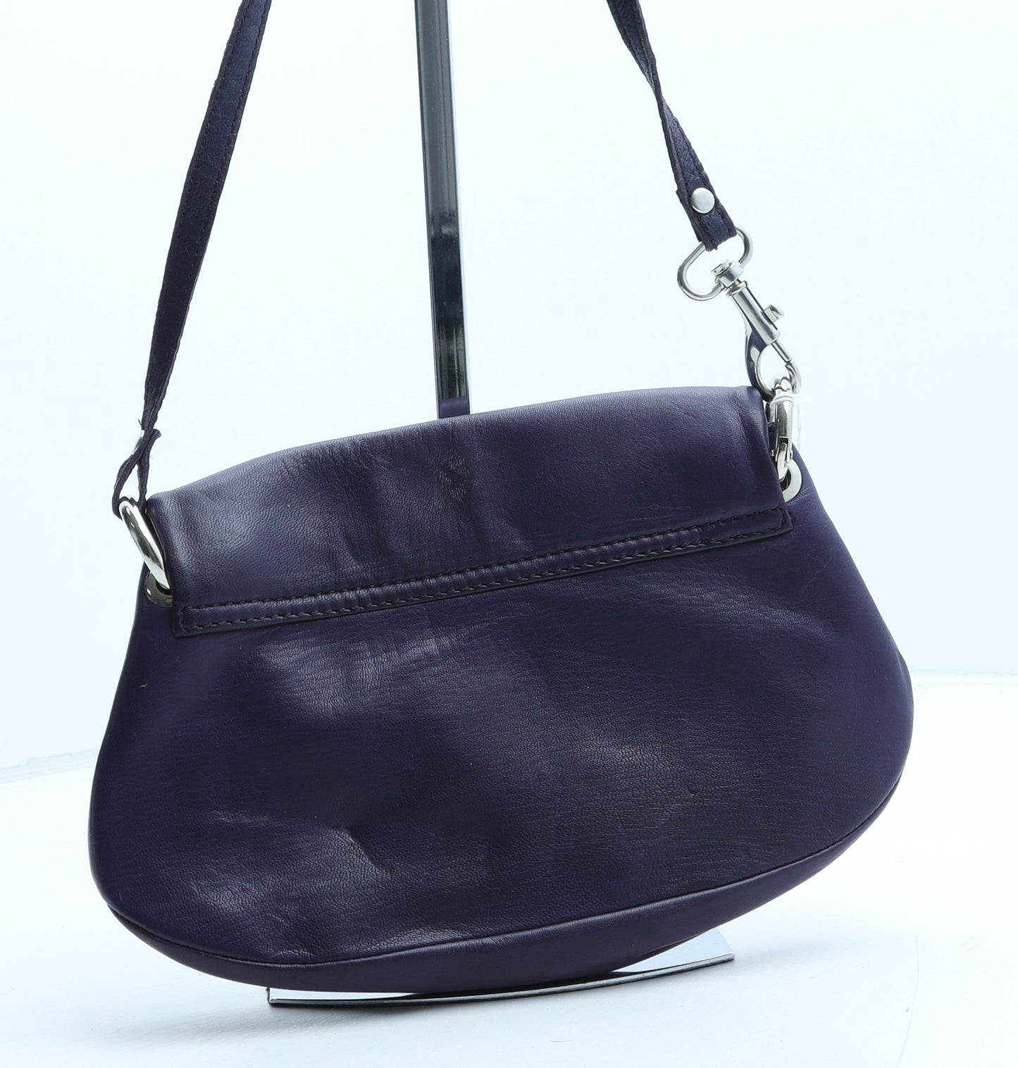 John Lewis Womens Purple Polyurethane Crossbody Size Small