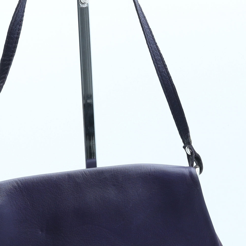 John Lewis Womens Purple Polyurethane Crossbody Size Small