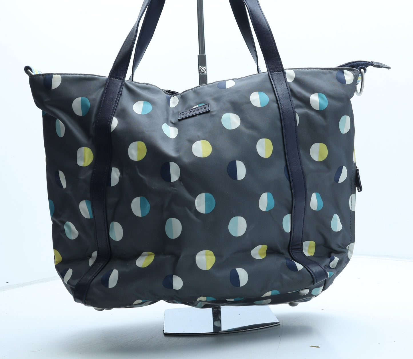 Mothercare Womens Grey Polka Dot Polyurethane Tote Size Large