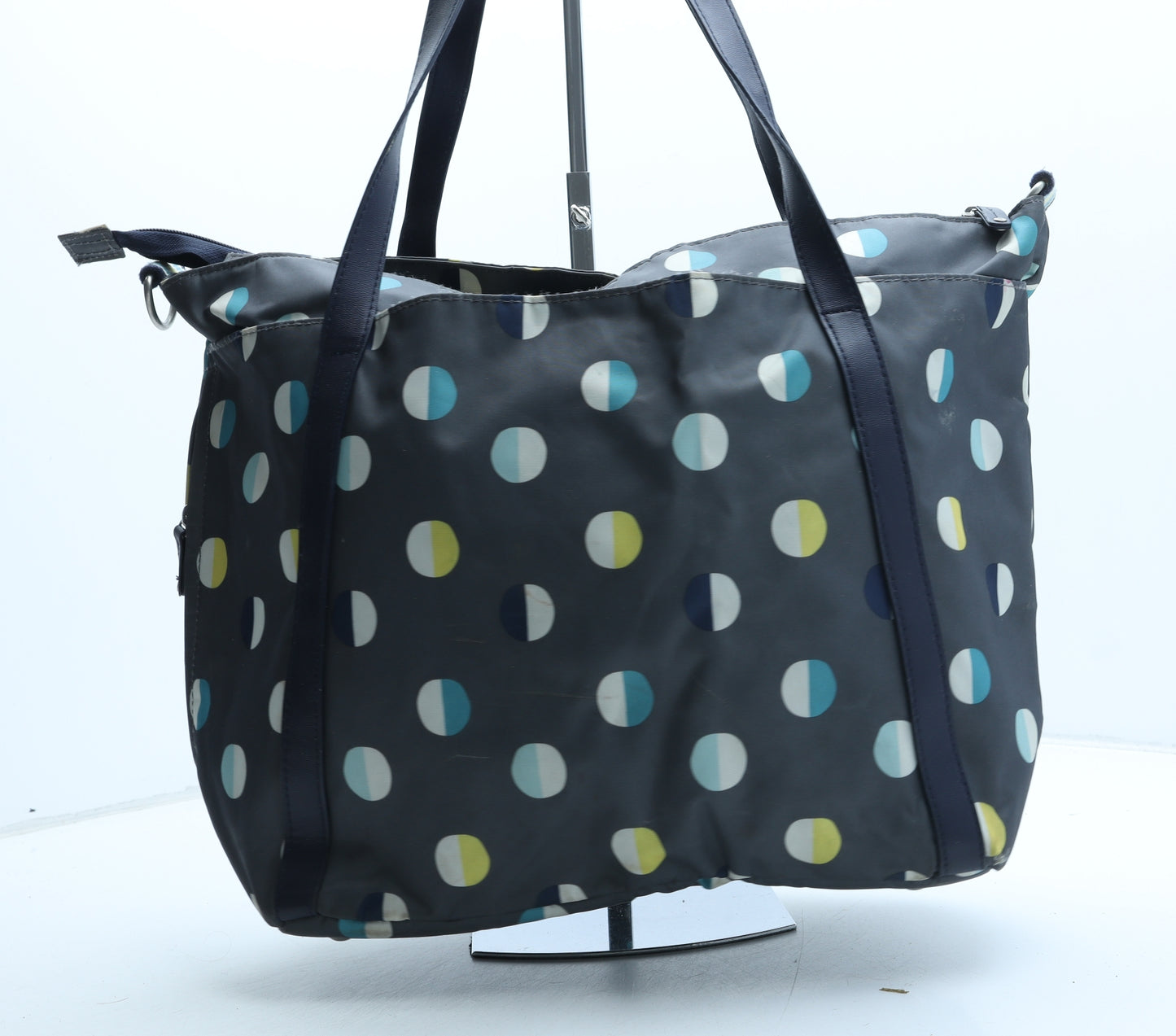Mothercare Womens Grey Polka Dot Polyurethane Tote Size Large