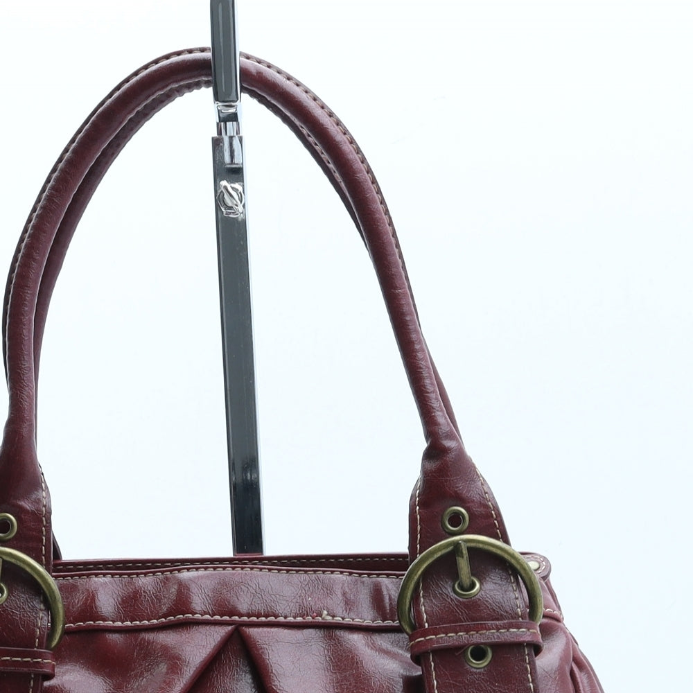 NEXT Womens Red Polyurethane Top Handle Bag Size Small