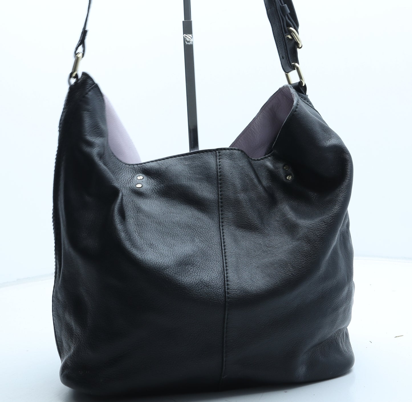 Topman Womens Black Polyurethane Shoulder Bag Size Large