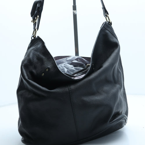 Topman Womens Black Polyurethane Shoulder Bag Size Large