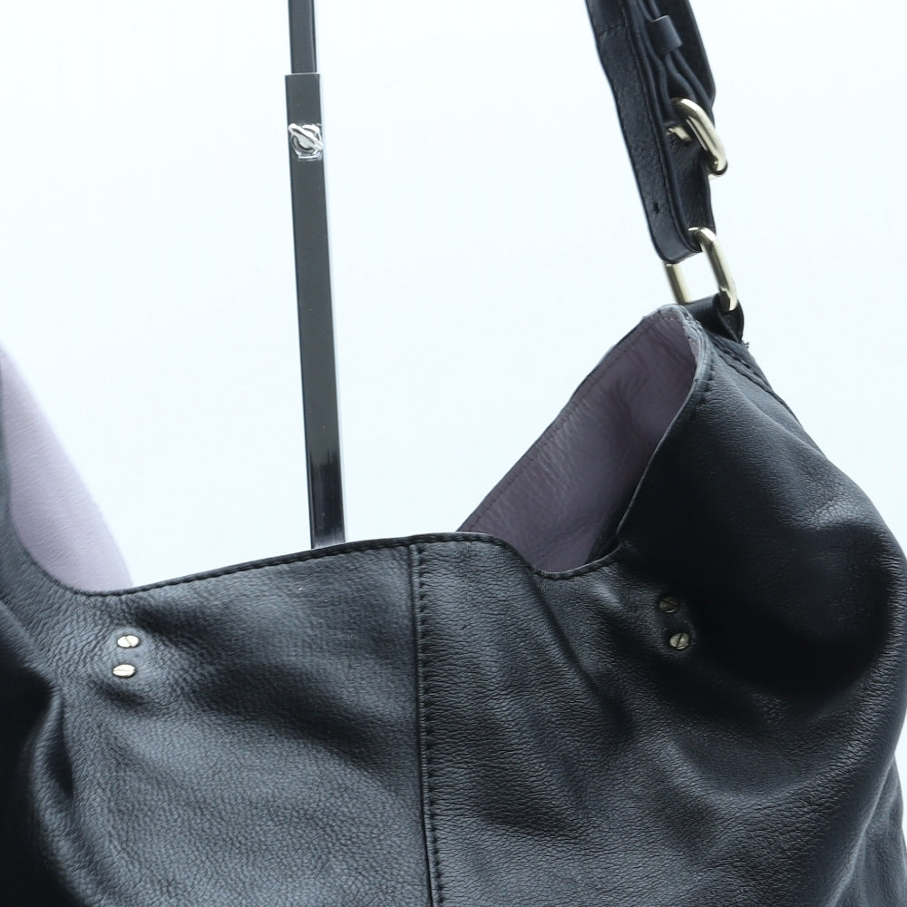 Topman Womens Black Polyurethane Shoulder Bag Size Large