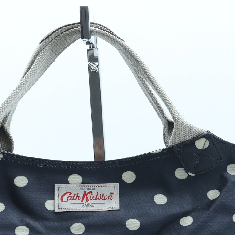 Cath Kidston Womens Blue Polka Dot PVC Top Handle Bag Size Medium