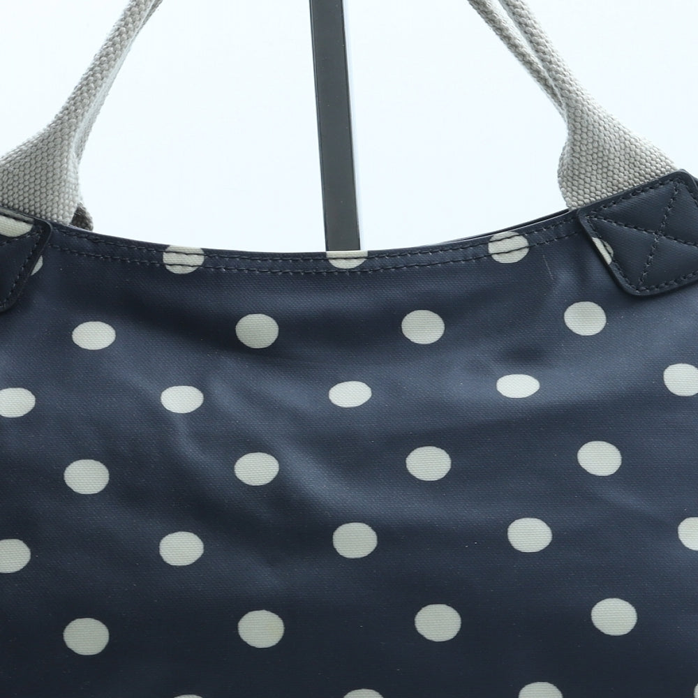 Cath Kidston Womens Blue Polka Dot PVC Top Handle Bag Size Medium
