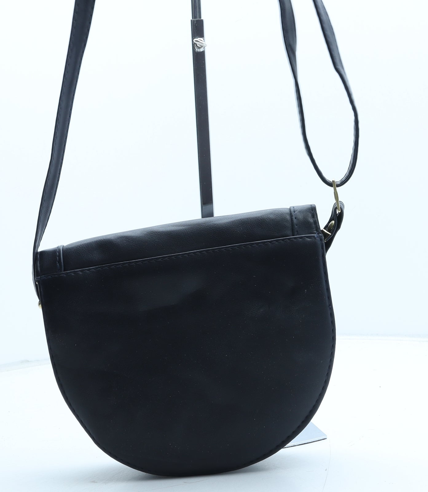 Lony Womens Blue Polyurethane Crossbody Size Small