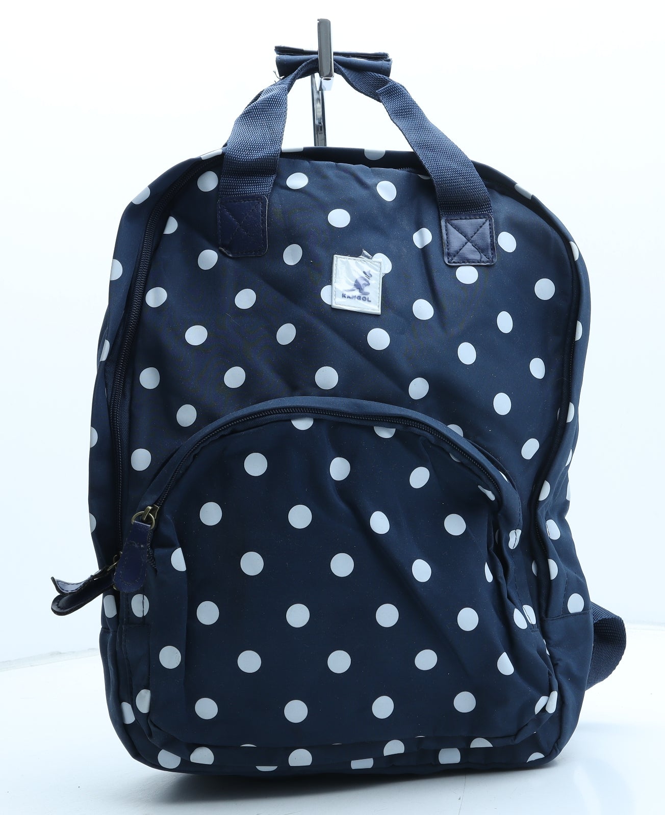 Kangol Womens Blue Polka Dot Polyester Backpack Size Medium