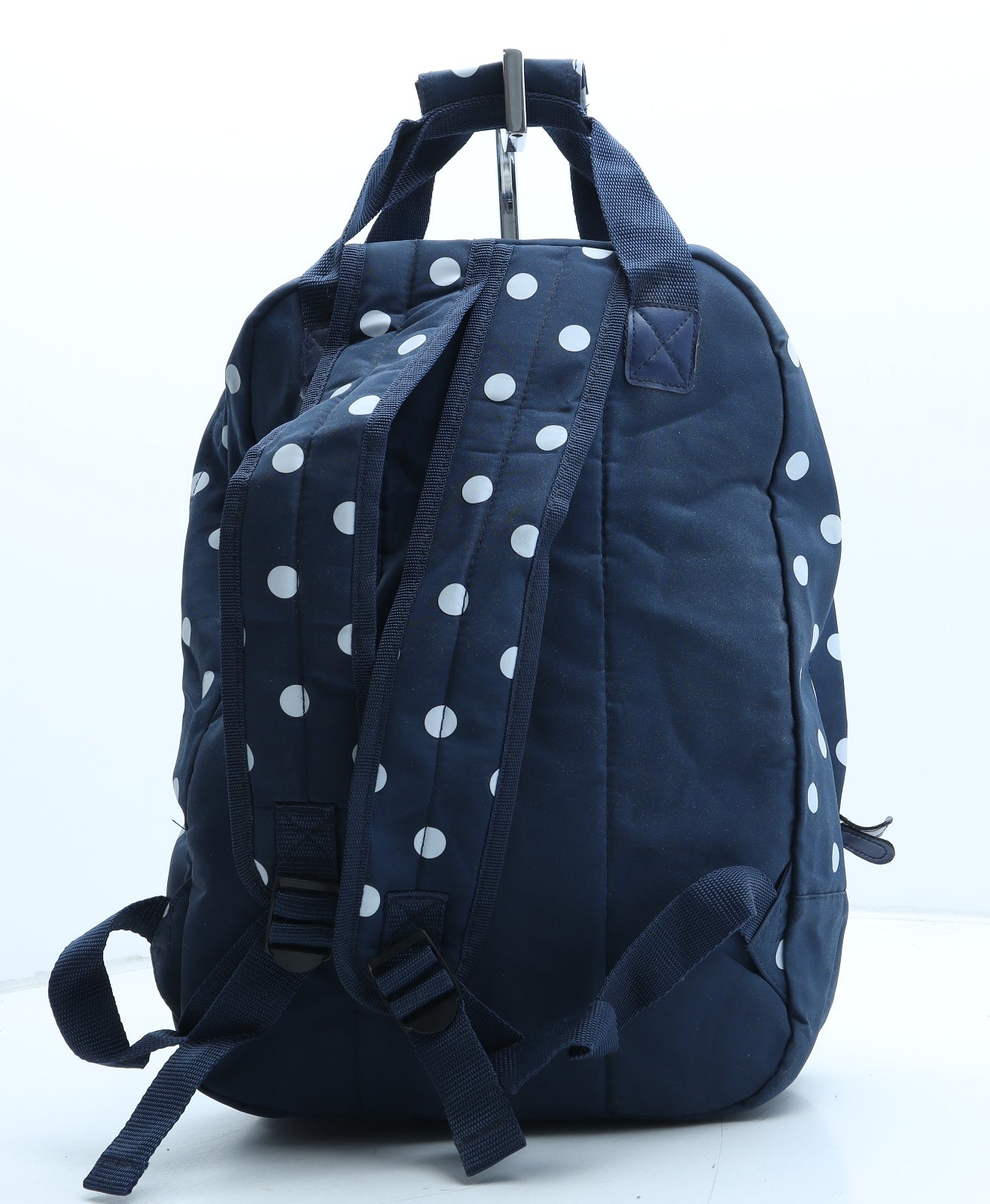 Kangol Womens Blue Polka Dot Polyester Backpack Size Medium