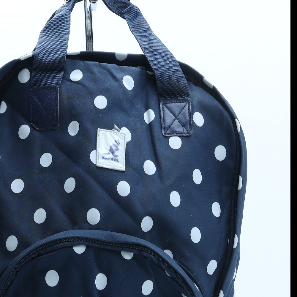 Kangol Womens Blue Polka Dot Polyester Backpack Size Medium