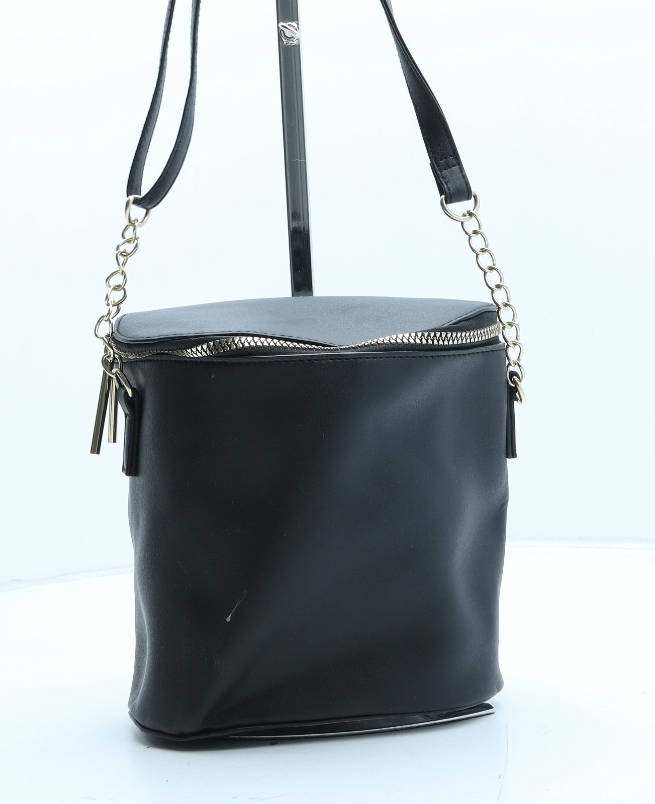 Primark Womens Black Polyurethane Crossbody Size Small