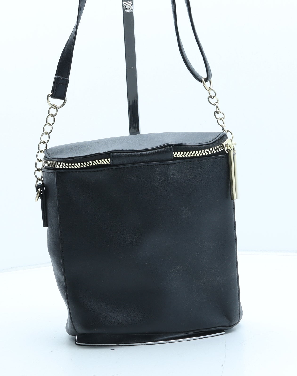 Primark Womens Black Polyurethane Crossbody Size Small
