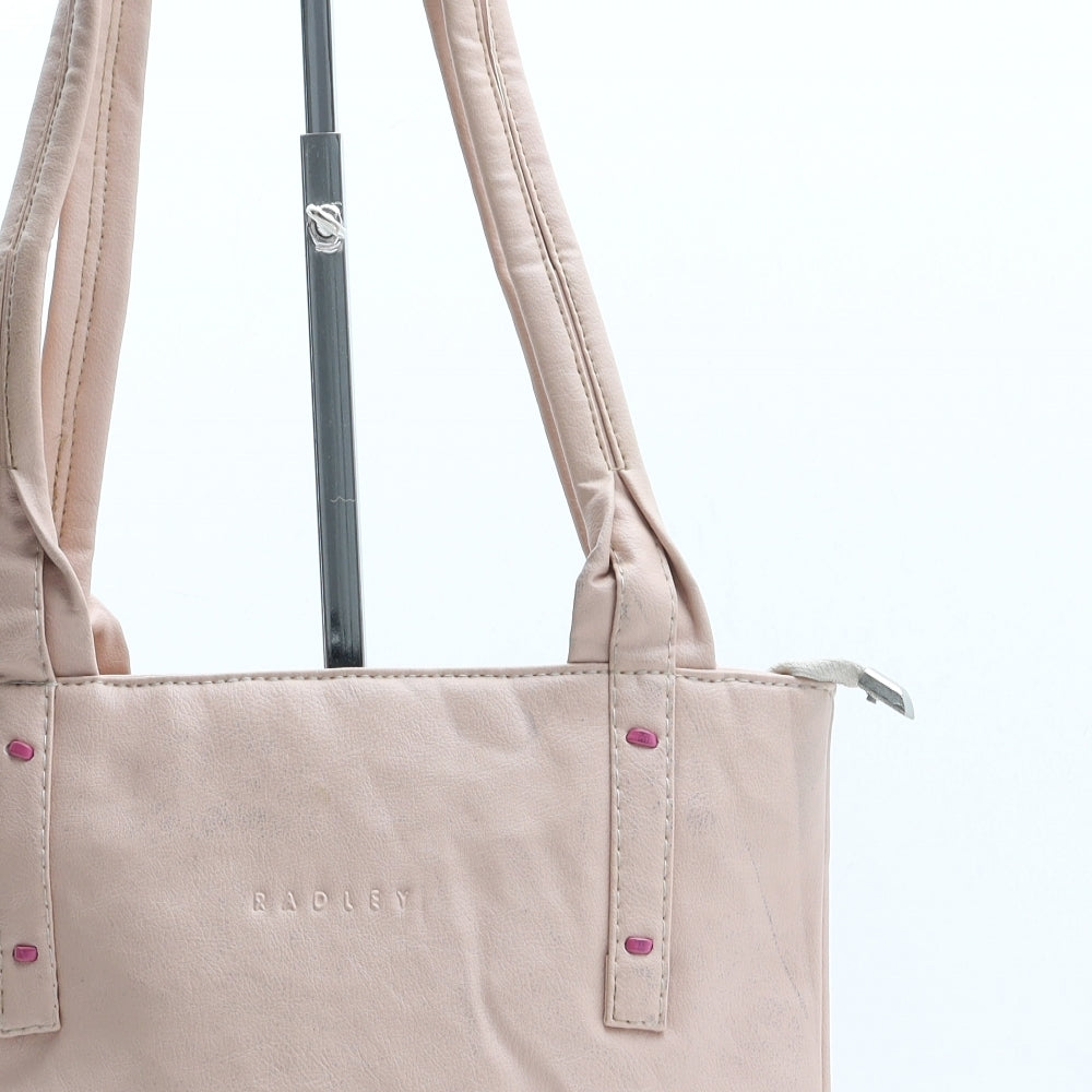 Radley Womens Pink Leather Top Handle Bag Size Small