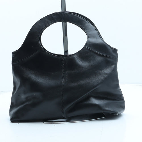 Preworn Womens Black Polyurethane Top Handle Bag Size Medium