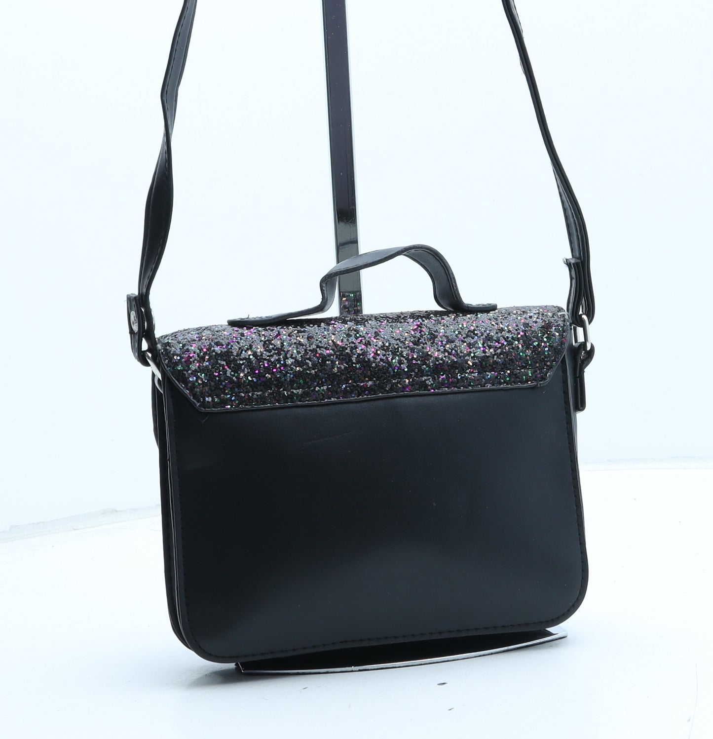 Primark Girls Black Polyurethane Crossbody Size Small Magnetic