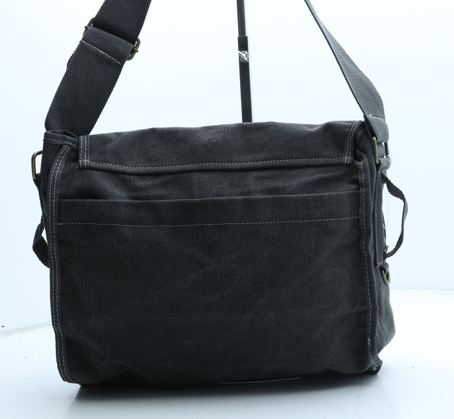 Preworn Womens Grey Polyester Satchel Size Large