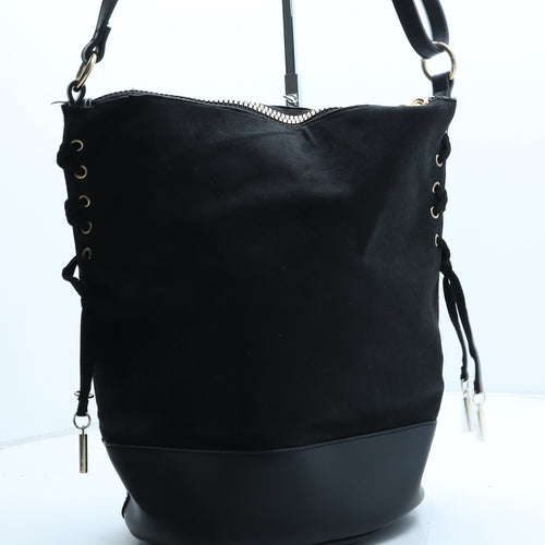 New Look Womens Black Polyester Bucket & Drawstring Bag Size Large