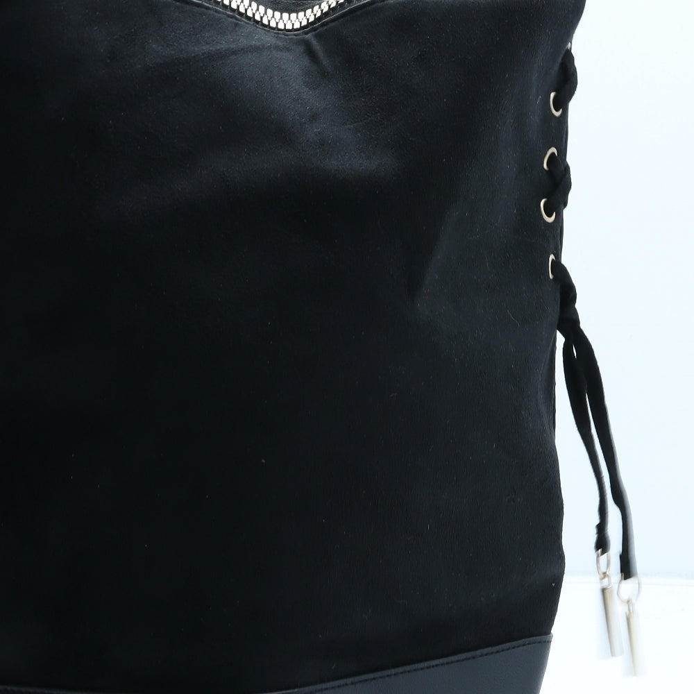 New Look Womens Black Polyester Bucket & Drawstring Bag Size Large