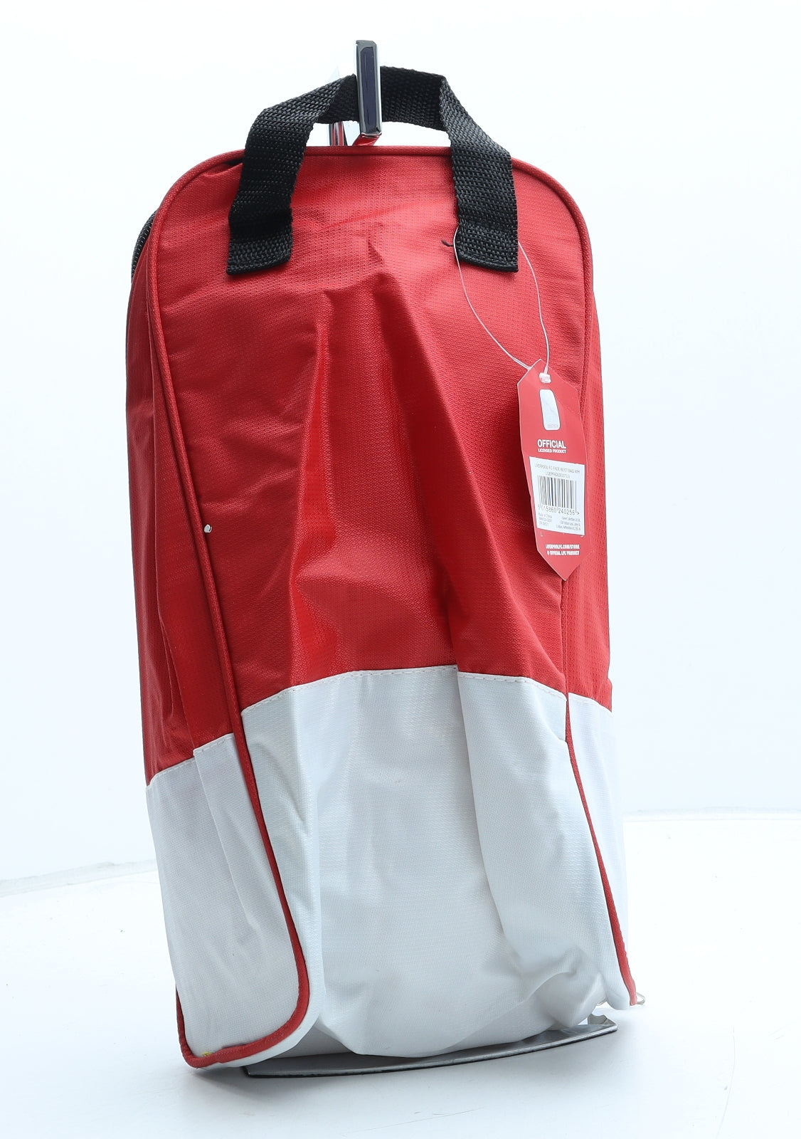 Liverpool FC Boys Red Geometric Polyester Top Handle Bag Size Medium Zip - Boot Bag